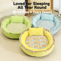 Nouveau lit pour chat, tapis pour chien, universel quatre saisons, lit d'été pour chien, lit d'hiver chaud, rond, confortable et doux pour chiens de petite et moyenne taille
