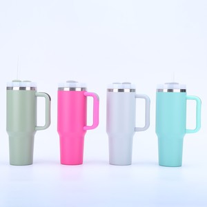 Gobelet isotherme de <span class=keywords><strong>voiture</strong></span> 40 oz en acier inoxydable à double paroi, chaud/froid, grande capacité, résistant à la glace, 6-12h, avec poignée, design moderne - Product Image 3