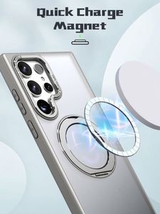 ขายึดแบบหมุนได้ ป้องกันการกระแทก ผลิตจากโลหะผสมแม่เหล็ก สำหรับ Samsung Galaxy S24 Plus Ultra ฝาหลัง รองรับการชาร์จไร้สาย สำหรับโทรศัพท์มือถือ - Product Image 2