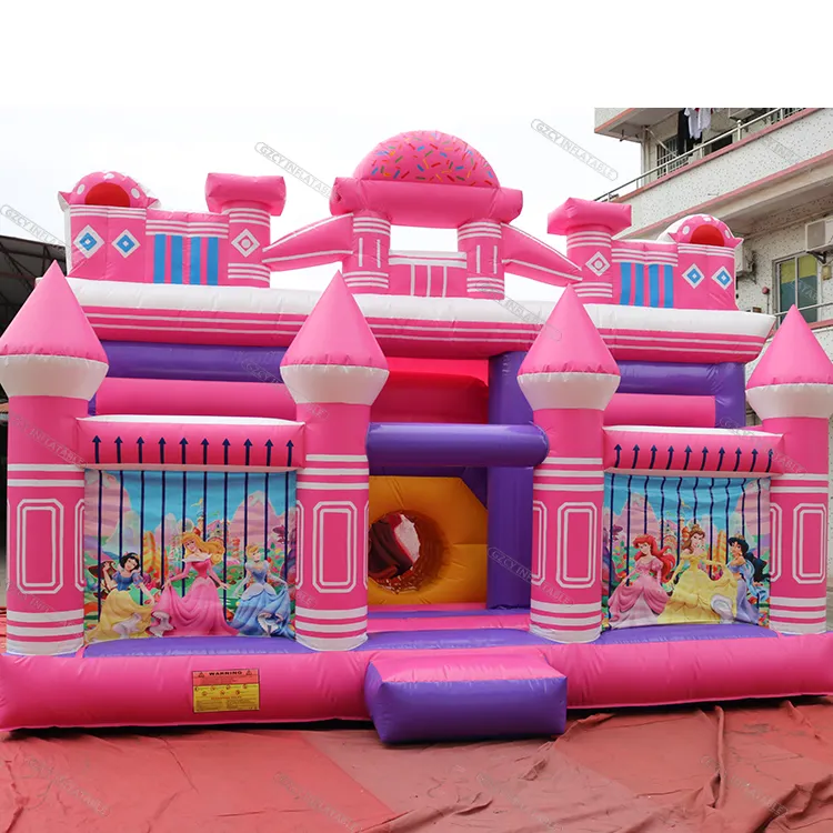High Quality princess inflatable bouncer bouncy castle/ kids inflatable bounce bed for jumping bouncer