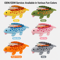 Étui à crayons en peluche dinosaure super doux personnalisé de 25 cm, sac de papeterie créatif en forme d'animal pour enfants et étudiants