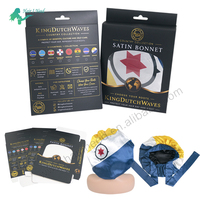 Boîte d'emballage de luxe personnalisée avec logo en feuille d'or, boîte de présentation pliable en papier pour le rangement des bonnets en satin