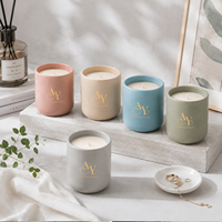 Vente en gros Pot en verre de luxe Cire de soja Aromathérapie Bougie parfumée Coffret cadeau Parfum d'intérieur Saint Valentin