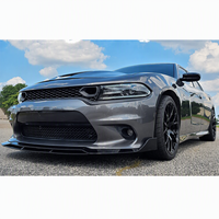 Kit de carrosserie 4 pièces ABS pour Dodge Charger SRT 2015-2023 : Lame de pare-chocs avant, séparateur de pare-chocs et protection de spoiler de menton