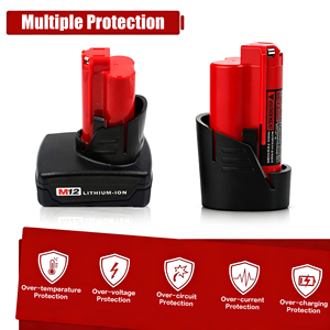 ミルウォーキーM12 M18 <span class=keywords><strong>M28</strong></span> 12V 18V 28Vコードレス電動工具ドリル用交換用M12 M18 <span class=keywords><strong>M28</strong></span>リチウムイオンバッテリーパック - Product Image 2