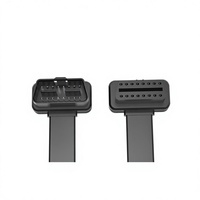 Câble d'extension OBD2 plat en PVC, 16 broches, connecteur de diagnostic mâle-femelle pour accessoires automobiles, câble OBD2