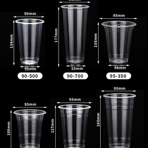 Vente chaude Gobelets jetables transparents en PP avec couvercles 90mm 12oz 16oz 24oz pour café jus boissons Logo personnalisé - Product Image 6