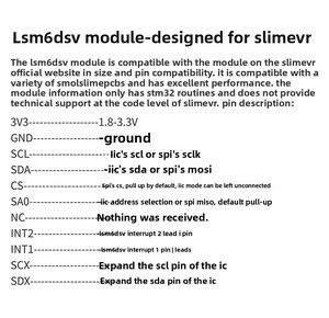 Modulo Sensore a Sei Assi LSM6DSV Compatibile con SPI/IIC per Smol/SlimeVR - Product Image 3