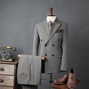 <span class=keywords><strong>Abito</strong></span> da <span class=keywords><strong>Uomo</strong></span> di Alta Qualità, Slim Fit, <span class=keywords><strong>Grigio</strong></span>, Doppiopetto, Professionale, per Occasioni Casual e Matrimoni, Blazer - Product Image 6