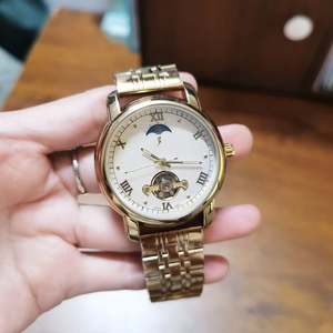 Montre mécanique pour homme haut de gamme, originale et très vendue, en acier inoxydable de haute qualité, avec verre saphir, élégante et simple, à aiguilles - Product Image 5