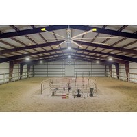Couvertures de cours de sport à Structure en acier préfabriquées pour arènes de cheval et Stables pour chevaux