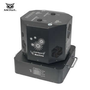 Jeu de 2 feux d'artifice à distance DMX à double tête rotative avec étui de <span class=keywords><strong>vol</strong></span> - Product Image 2