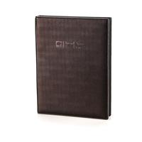 Fournitures de bureau d'hôtel en cuir PU avec logo personnalisé-Produits de classement A4 Guide de service Classeur à 3 anneaux pour entreprise Portefeuille de dossiers