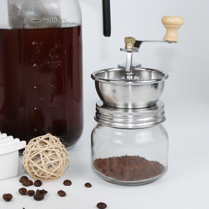 Moulin à <span class=keywords><strong>café</strong></span> manuel Country 70MM 86mm pour bocal Mason, moulin à <span class=keywords><strong>café</strong></span> et à noix avec couvercle pour bocal Mason - Product Image 1