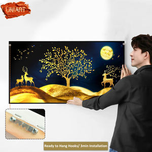 لوحات فنية جدارية من UNIART بطباعة على قماش المناظر الطبيعية ، لوحات جدارية ذهبية ، لوحات زجاجية ، لوحات قماشية ديكورية منزلية - Product Image 3
