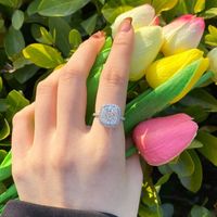 Cincin perak murni 925 kualitas tinggi mewah keluaran baru jual panas batu pernikahan 8A CZ untuk wanita tanpa Minimum pesanan halus