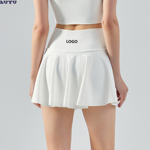 Rok Tenis 2 in 1 Model Baru Bahan Lembut Seperti Mentega, Pinggang Tinggi dengan Celana Pendek, Lipit Ringan untuk Olahraga Gym, Pickleball, dan Padel - Product Image 2