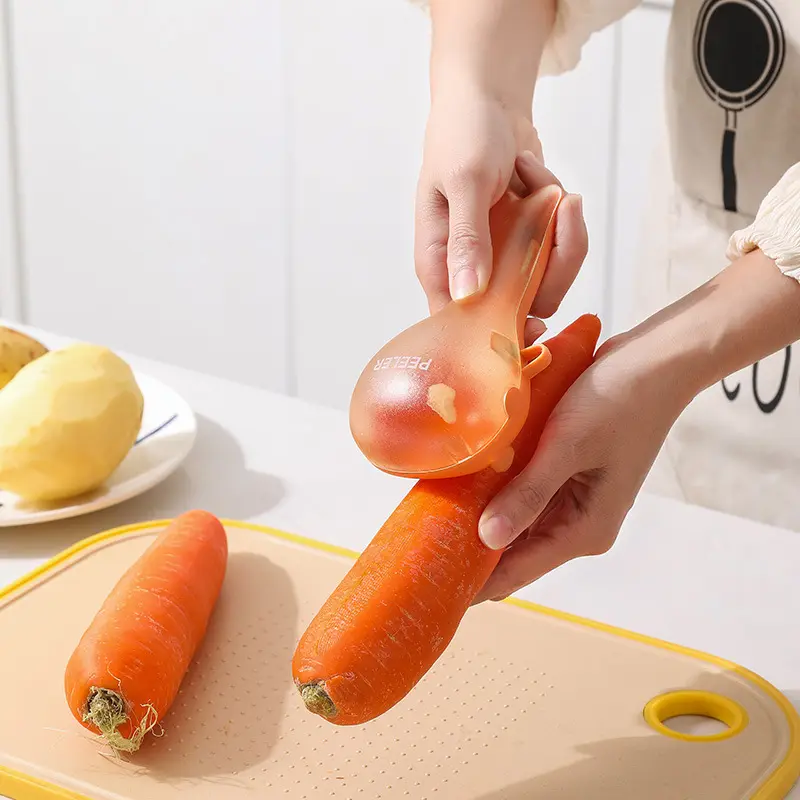 Nuevo cuchillo pelador tipo almacenamiento cuchillo pelador de frutas con caja, pelador de frutas y verduras de acero inoxidable para patatas y zanahorias