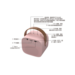 Loa âm thanh món quà tốt nhất cho trẻ em trắng Mini <span class=keywords><strong>Bluetooth</strong></span> <span class=keywords><strong>microphone</strong></span> Loa <span class=keywords><strong>Set</strong></span> đối với Nhà Giải trí ngoài trời KTV - Product Image 4