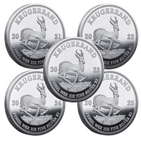 Moneda Conmemorativa Clásica Sudafricana Krugerrand, Diseño de Paul Kruger y Springbok, Artesanía en Metal, Recuerdo Coleccionable, Regalo