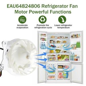 Motor del ventilador del evaporador del refrigerador LG RMT62629 12V DC para modelos LG - Product Image 2