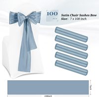 Housses de chaise en satin avec nœuds pour décoration de chaises de fête, cérémonie et banquet