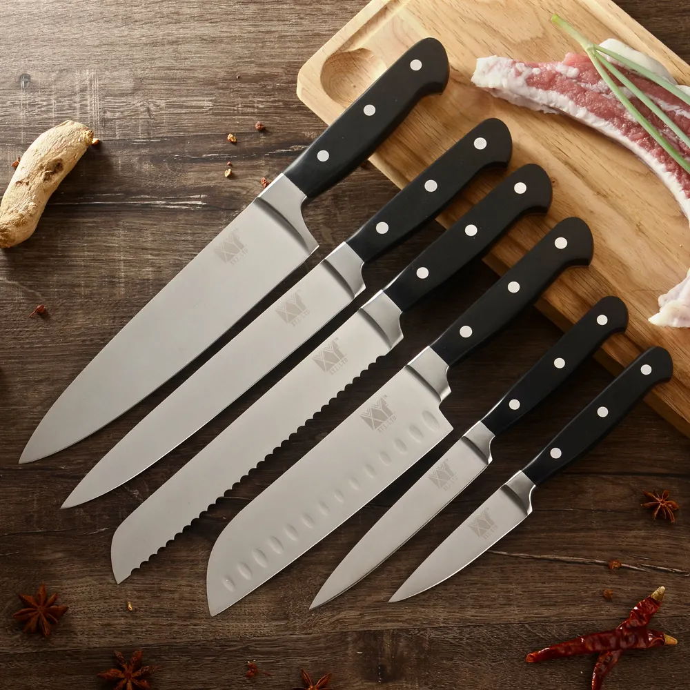 High Quality Steel Kitchen Knives Set 3cr13mov Sharp Blade Chef Knife Set 58 HRC Cooking Knife Nice Tools