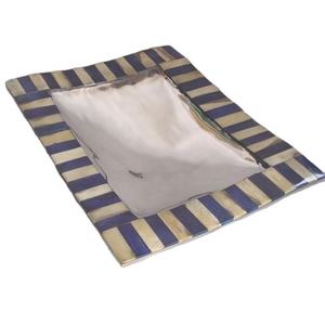 Bol rectangulaire en fonte d'aluminium avec mosaïque d'incrustation d'os disponible dans toutes les couleurs bol de service de table centrale décor à la maison - Product Image 1