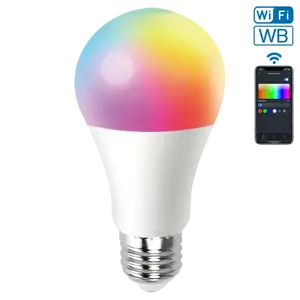 Ampoule intelligente Wi-Fi E27 12W RGB+CCT, contrôle à distance, dimmable, idéale pour l'éclairage décoratif et les ambiances - Product Image 1