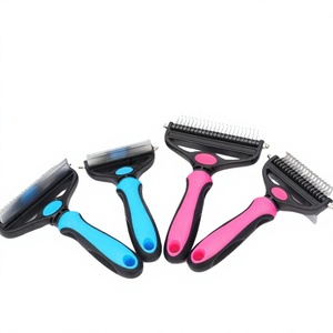 hot sale <b>Pet</b> Grooming Dog Double Sided Blades <b>Pet</b> Deshedding <b>Brush</b> <b>Pet</b> Hair Eliminator Razor Comb - Product Image 1