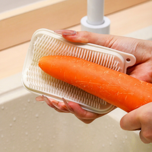 Flexible <b>Vegetable</b> Fruit Cleaning <b>Brush</b> Multi‑Purpose Kitchen Scrub <b>Brush</b> for <b>Vegetables</b> Fruits Sink Gap Cleaning - Product Image 1