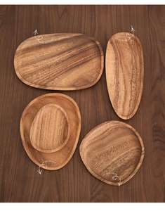 熱販売中 無垢材トレイ アカシア材 高級茶托 フルーツ・スナック・ナッツ・デザートプレート テーブルトップ収納食器 - Product Image 6