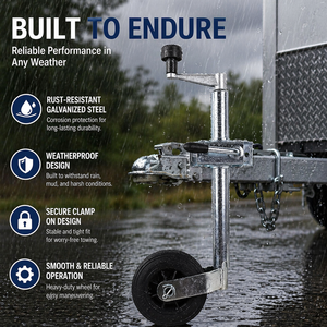 Roue de remorque robuste New Era 45 mm, capacité 100 kg, en acier au carbone galvanisé, pour <span class=keywords><strong>caravane</strong></span>, camping-car, bateau, vente en gros - Product Image 2