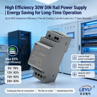 30W 12V DC Din Raylı Güç Kaynağı Tek Çıkışlı AC DC Dönüştürücü Endüstriyel Anahtarlamalı Güç Kaynağı Aşırı Yük ve Kısa Devre Korumalı