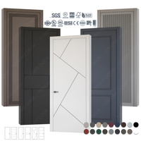 Porte intérieure Yohome de luxe en HDF blanc, moderne, à âme pleine, pré-montée, en bois, pour chambre à coucher, avec cadre, pour maison résidentielle