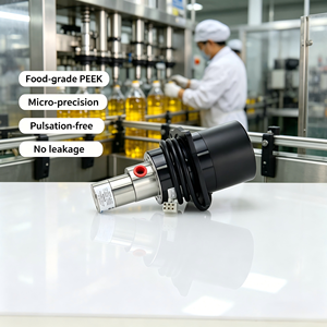 ปั๊มเกียร์สแตนเลส 316L พร้อมเฟือง PEEK สำหรับการจ่ายอาหารและสารเคมี, DC 24V BLDC - Product Image 1