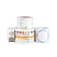 Vente en gros d'étiquettes solubles sensibles à l'eau, papier autocollant pour preuve, étiquette de garantie, papier soluble dans l'eau pour récipients alimentaires
