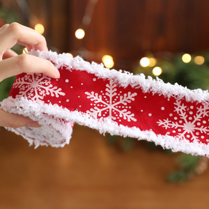 Fita de Veludo Luxuosa para Natal, Fita Decorativa Vermelha de Veludo para Árvore e Guirlanda de Natal - Product Image 3