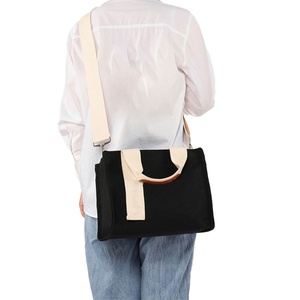 Bolsa de Compras de Algodón Reutilizable Personalizada al por Mayor, de Moda, para Exteriores, de Alta Calidad, con Logotipo Personalizado, Cierre de Cremallera/Hombro - Product Image 6