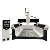 Rongchi 3 Axis Automatic 3D Carpintería CNC Router Molde de espuma a gran escala Talla de madera dura PLC DSP Control Empresas de publicidad