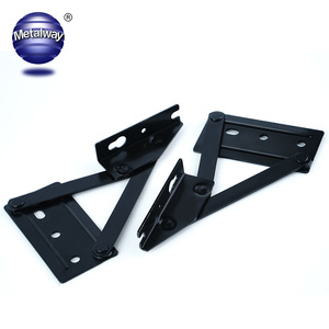 Bisagra plegable de resorte ajustable para muebles, bisagra de mecanismo de Metal negro para sofá cama, mecanismo de cama - Product Image 4