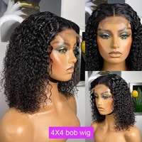 Perruques Afro Courtes Bouclées Noires pour Femmes, Style Exotique Africain, en Fibre Haute Température, Permettant la Permanente et la Teinture, Modèle Complet