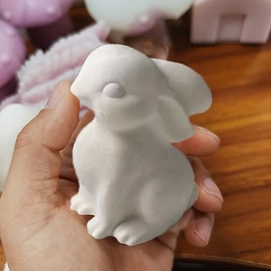 Molde de Silicona 3D con Forma de Conejo TangChu para Pasteles y Chocolate, Molde para Velas Aromáticas de Conejo de Pascua, Empaquetado Individualmente - Product Image 4