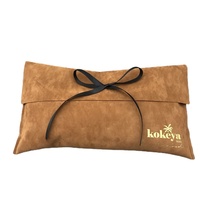 Sac à main en velours de luxe personnalisé pochette enveloppe sac à poussière avec logo or enveloppe bijoux pochette de parfum