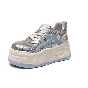 Chaussures décontractées respirantes en maille perforée à semelle épaisse polyvalentes, nouvelle collection printemps-été 2026, baskets sportives pour femmes - Product Image 2