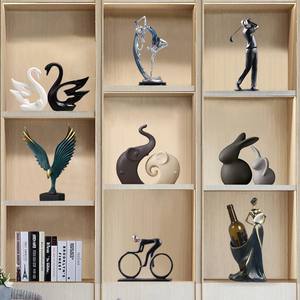 Nouvelles figurines d'<span class=keywords><strong>animaux</strong></span> en céramique Art Déco au design moderne 2026, sculpture décorative pour la maison - Product Image 1