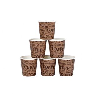 Gobelet en carton biodégradable durable de 170 g/m², 2,5 oz, à paroi simple, pour boissons froides, 50 pièces par sac avec logo imprimé - Product Image 1