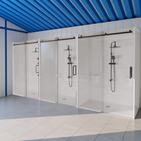 Kit de panneaux arrière pour salle de bain en 3 parties, blanc, pour une installation rapide