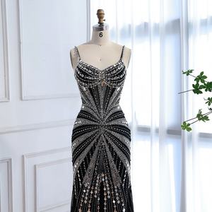 Вечернее платье Serene Hill LA72803A цвета нюд, без рукавов, роскошное, расшитое бисером, с разрезом, блестящие пайетки, для выпускного вечера, свадебное, для торжеств - Product Image 4