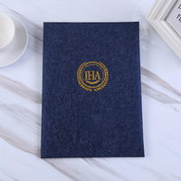 Porte-diplôme personnalisé en cuir PU A4, pour diplôme de collège, de lycée ou de université, avec pochette pour certificat